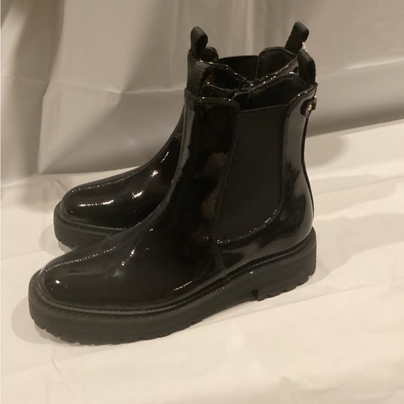 SAM EDELMAN GIRLS BLACK PATENT LAGUNA CHELSEA ANKLE BOOTS. SZ 3 - Picture 8 of 14